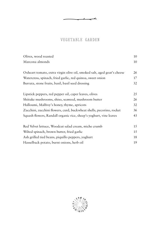 Menu, Woodcut