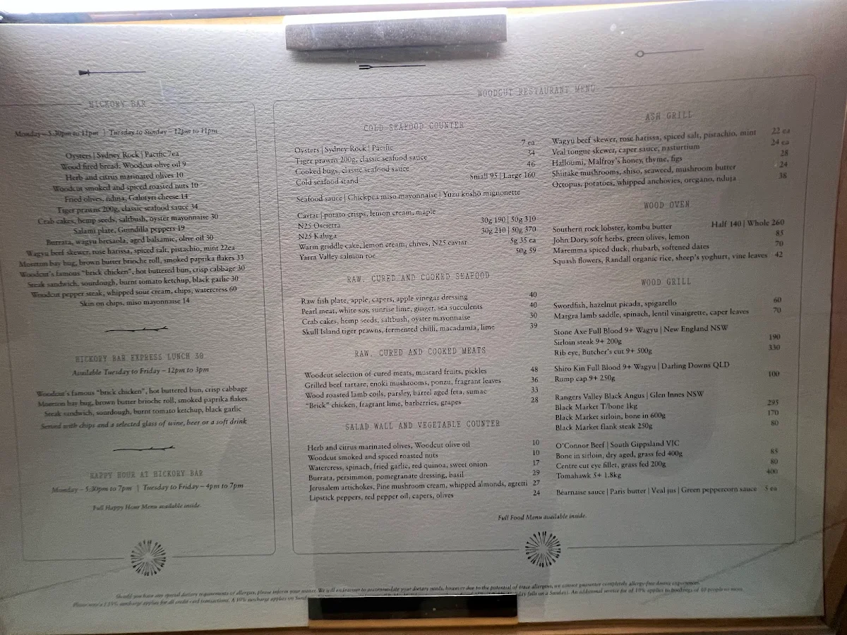 Menu, Woodcut