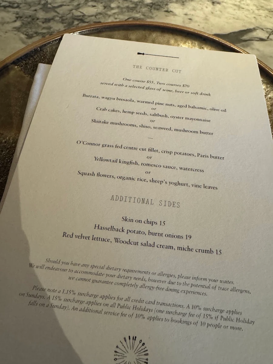 Menu, Woodcut