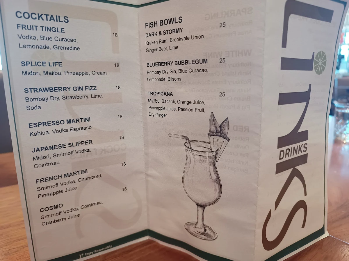 Menu, Links Restaurant