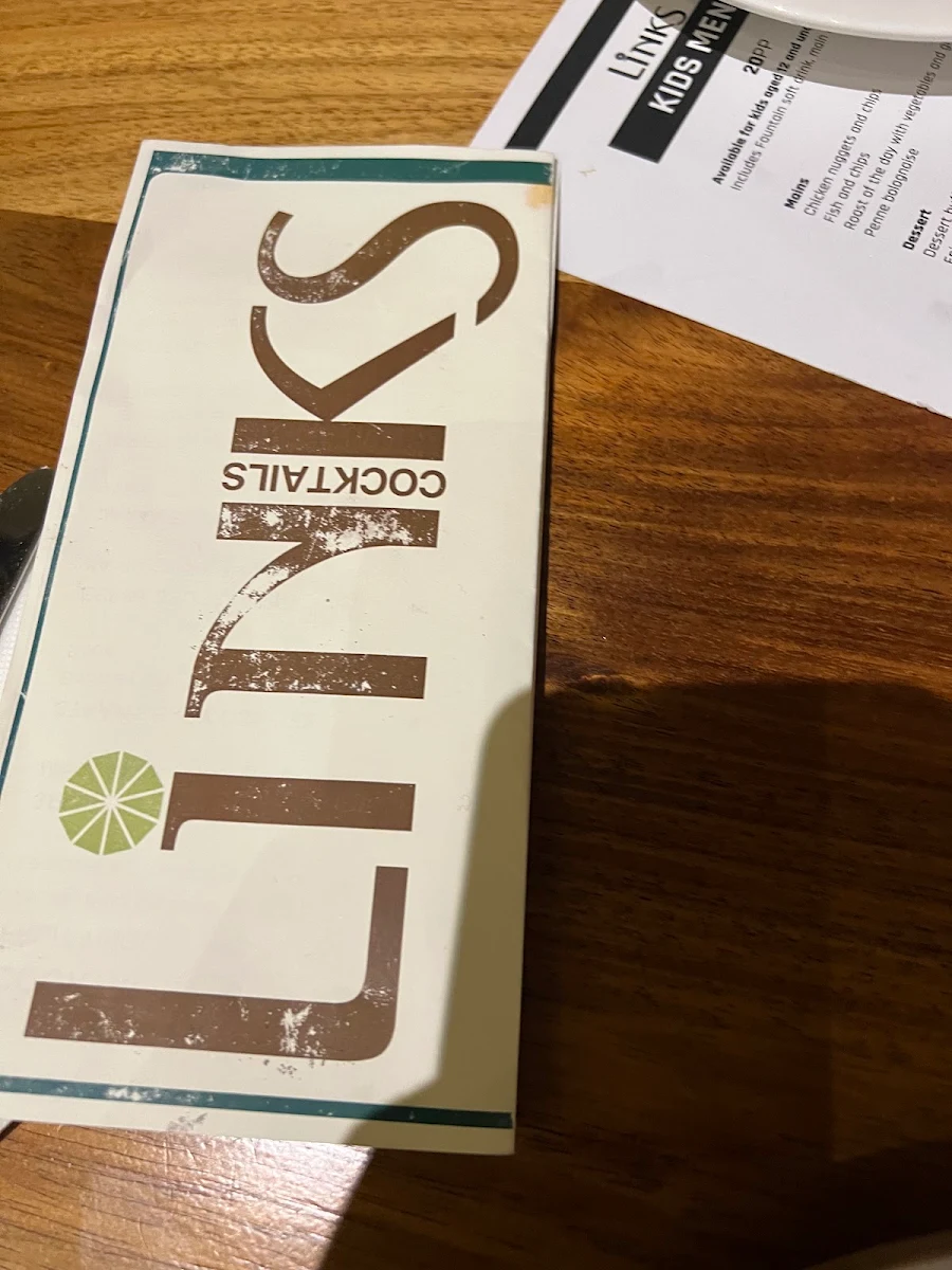 Menu, Links Restaurant
