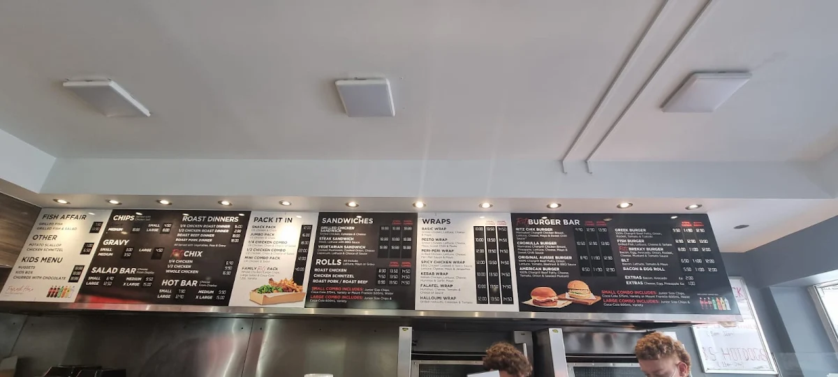 Menu, Ritz little chix