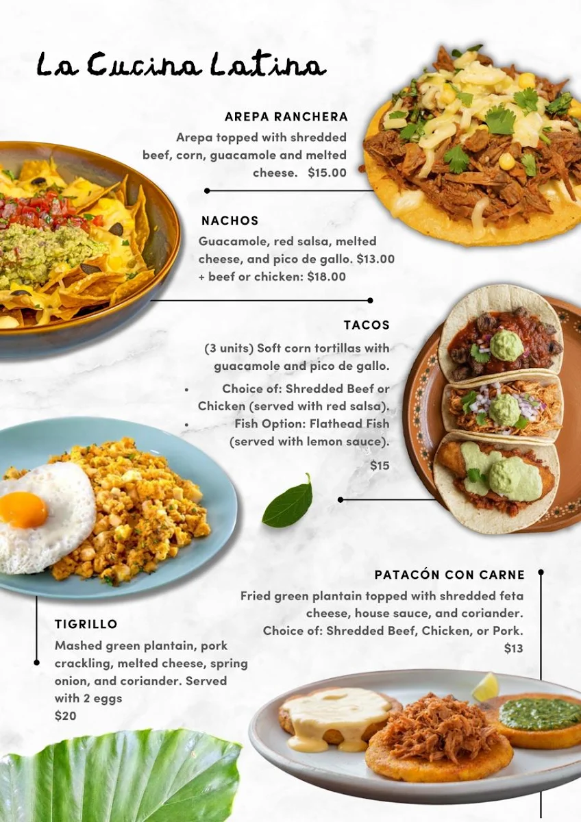 Menu, il Latino by Ecuadorian Corner