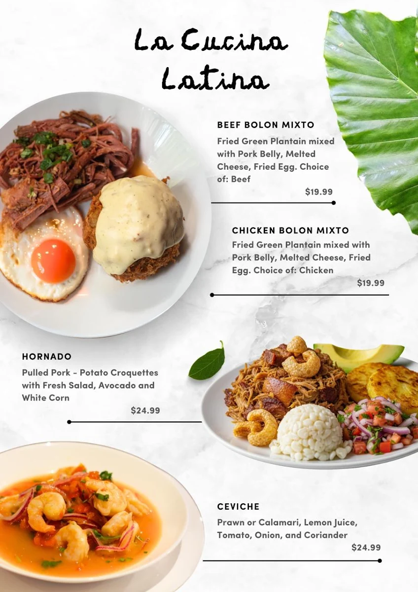 Menu, il Latino by Ecuadorian Corner