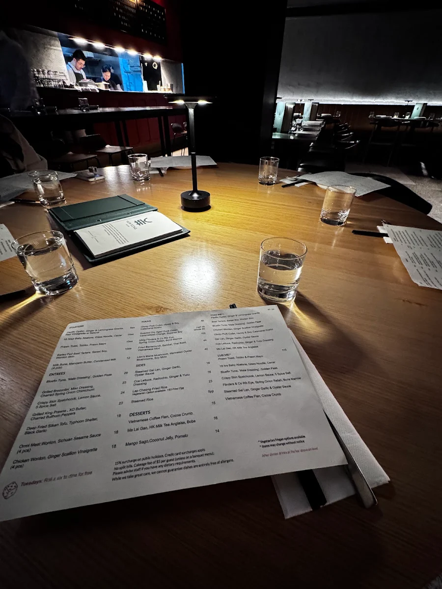 Menu, Yum Sing House Restaurant