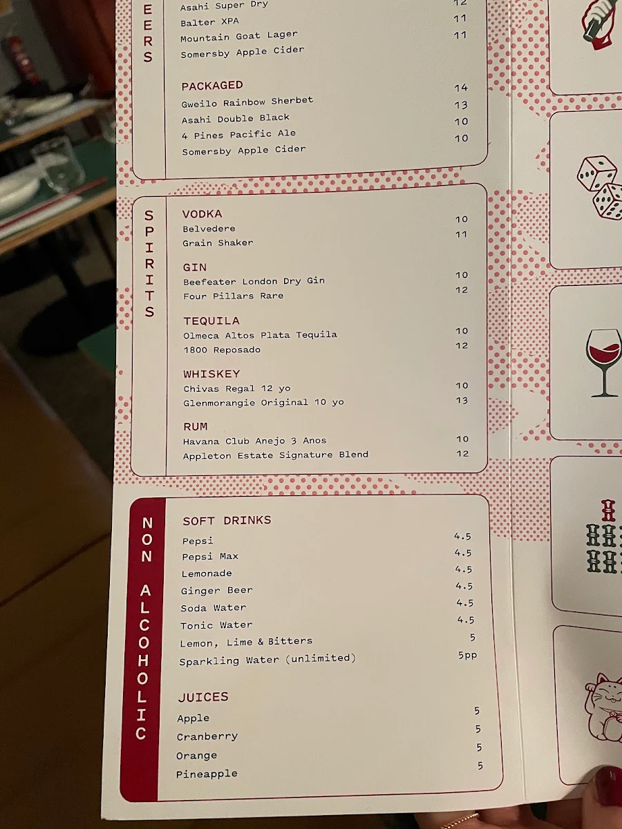 Menu, Yum Sing House Restaurant