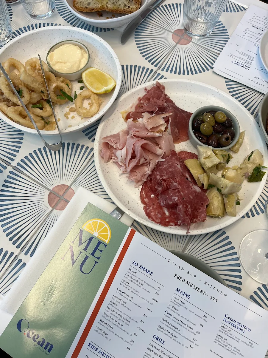 Menu, Ocean Bar and Kitchen