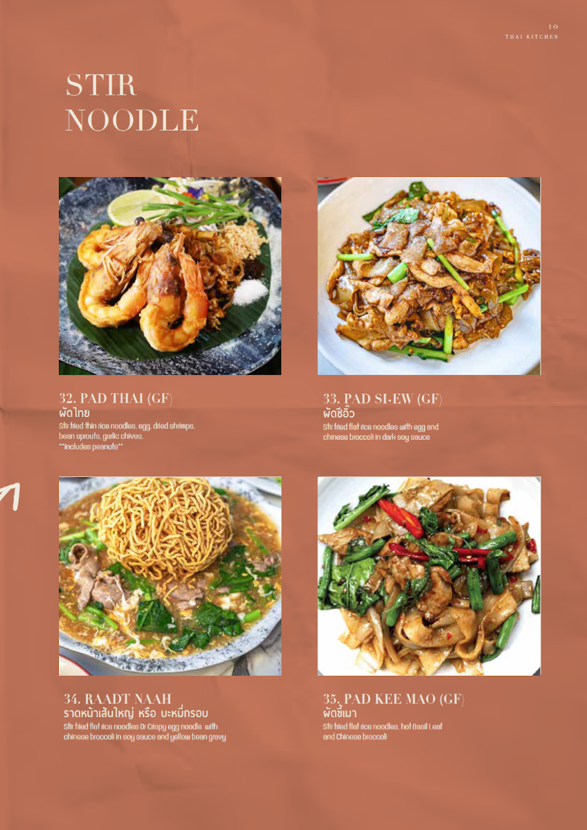 Menu, Abb Air Thai - Chatswood