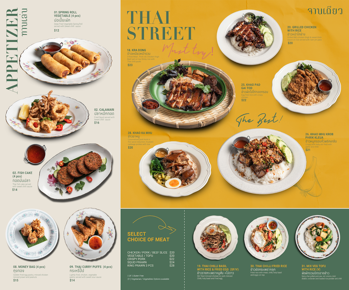 Menu, Abb Air Thai - Chatswood