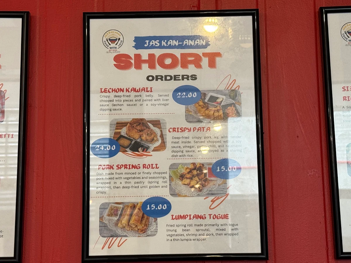 Menu, JAS Kan-anan