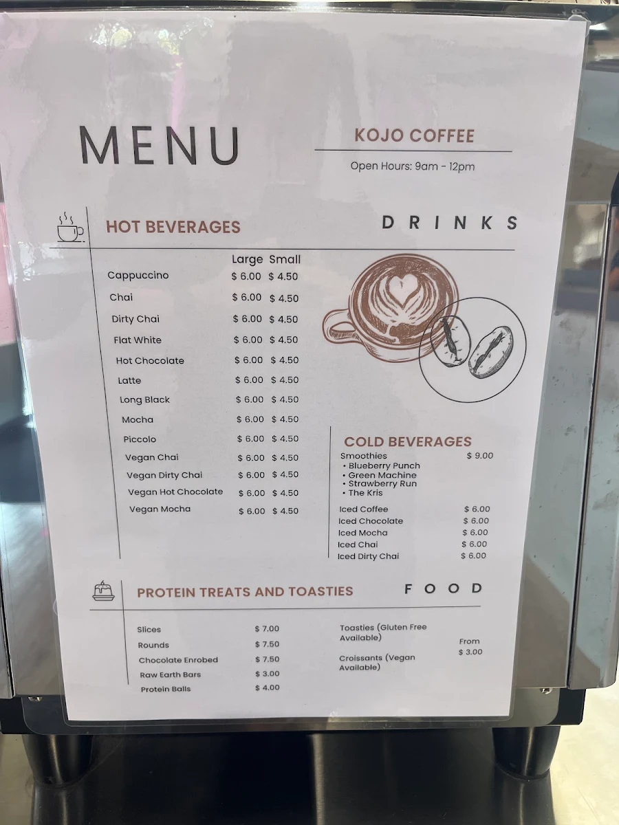 Menu, KOJOCOFFEE