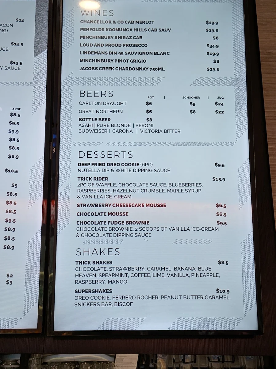 Menu, Blackburn Eatery