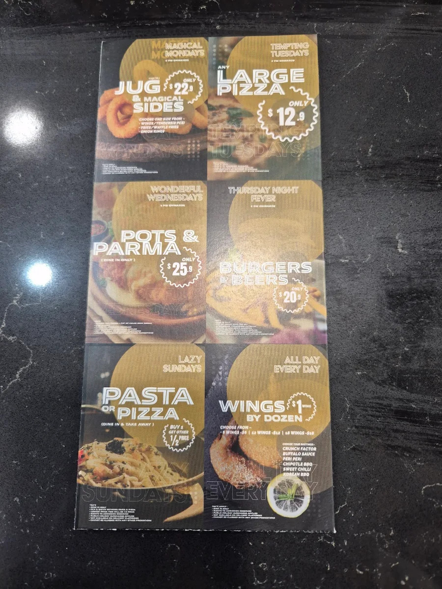 Menu, Blackburn Eatery