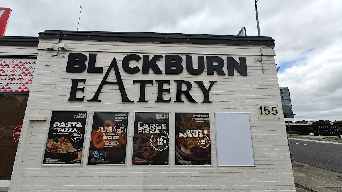 Menu, Blackburn Eatery