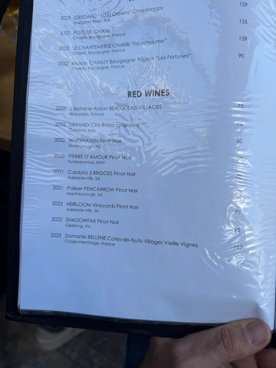 Menu, Crackenback Farm Restaurant