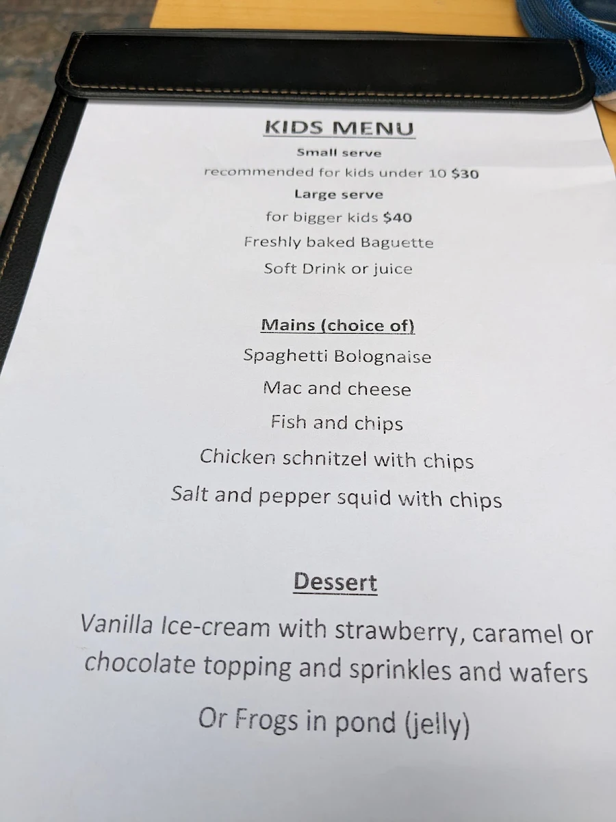 Menu, Crackenback Farm Restaurant