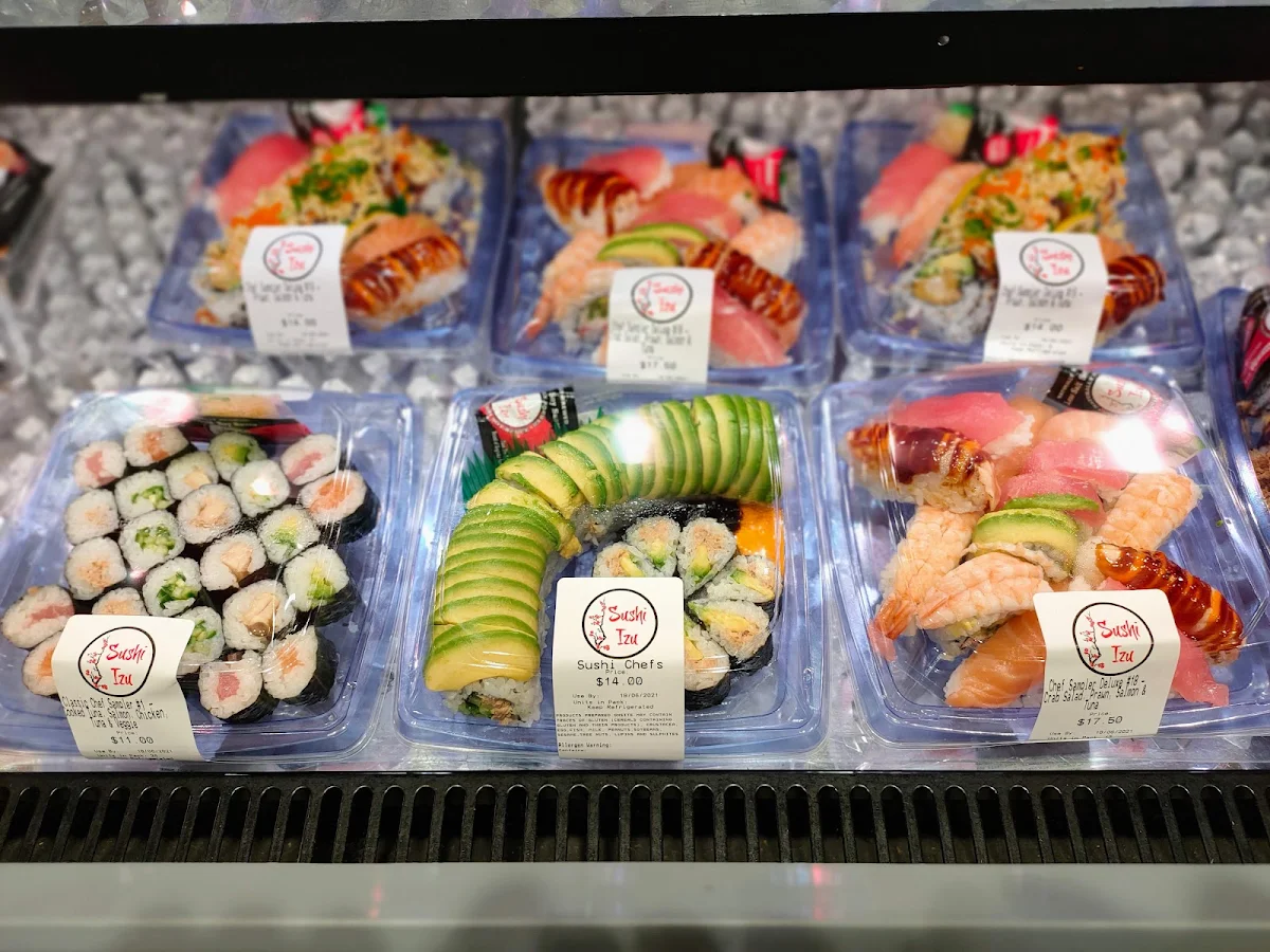 Menu, Sushi Izu in Woolworths