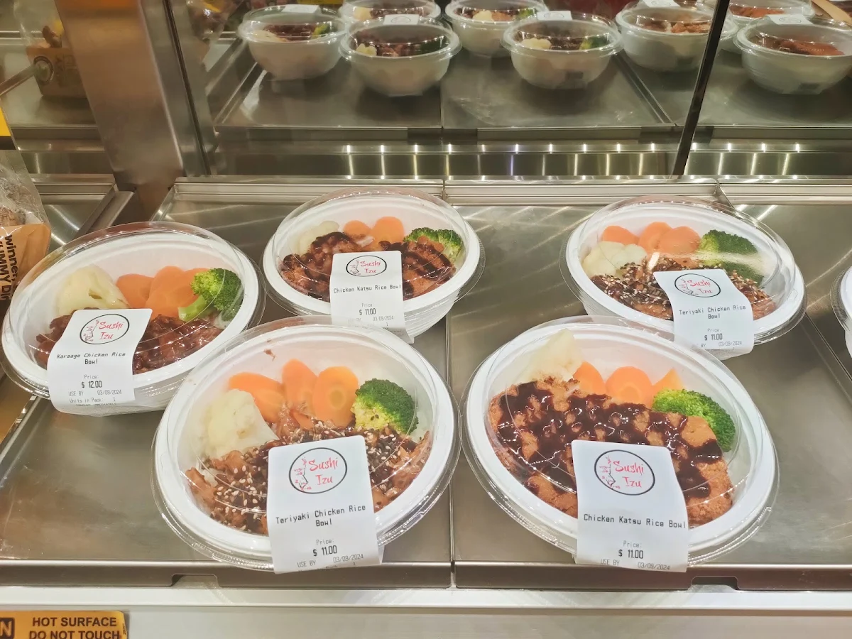 Menu, Sushi Izu in Woolworths
