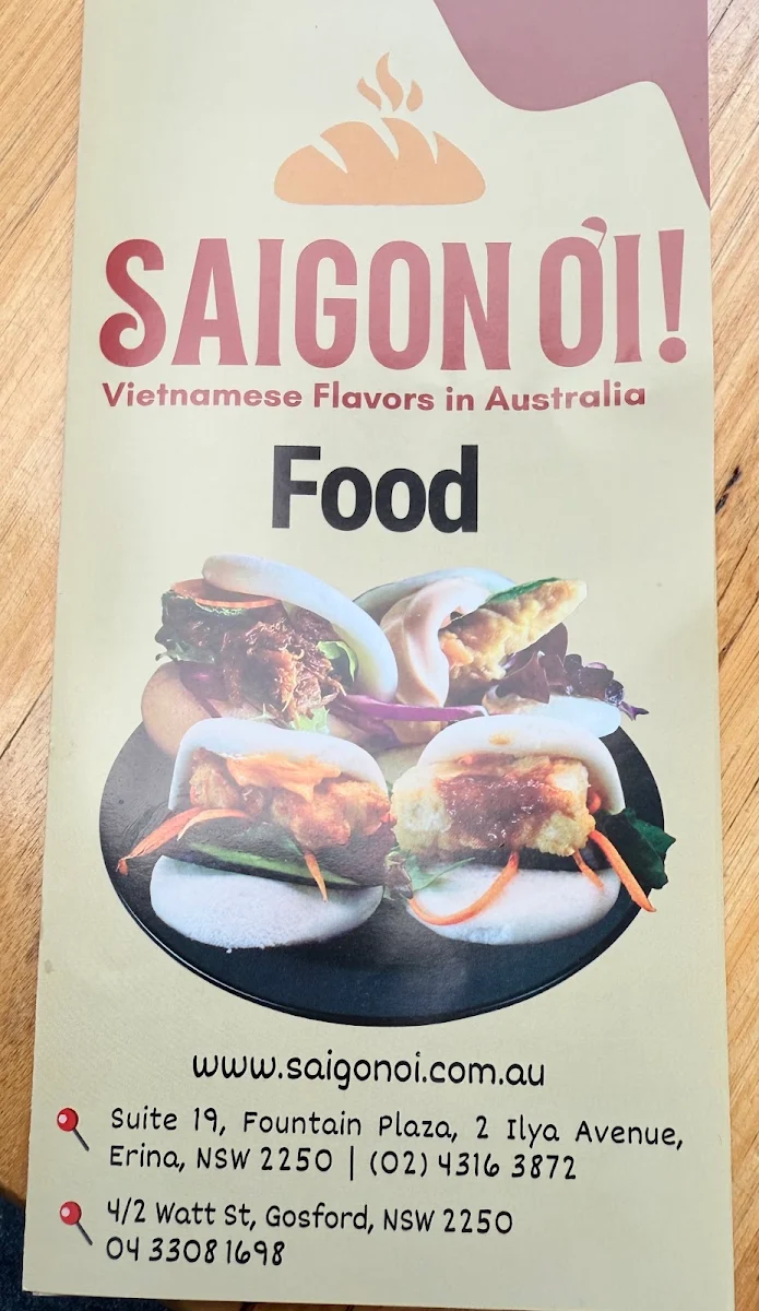Menu, Saigon Oi ! Erina