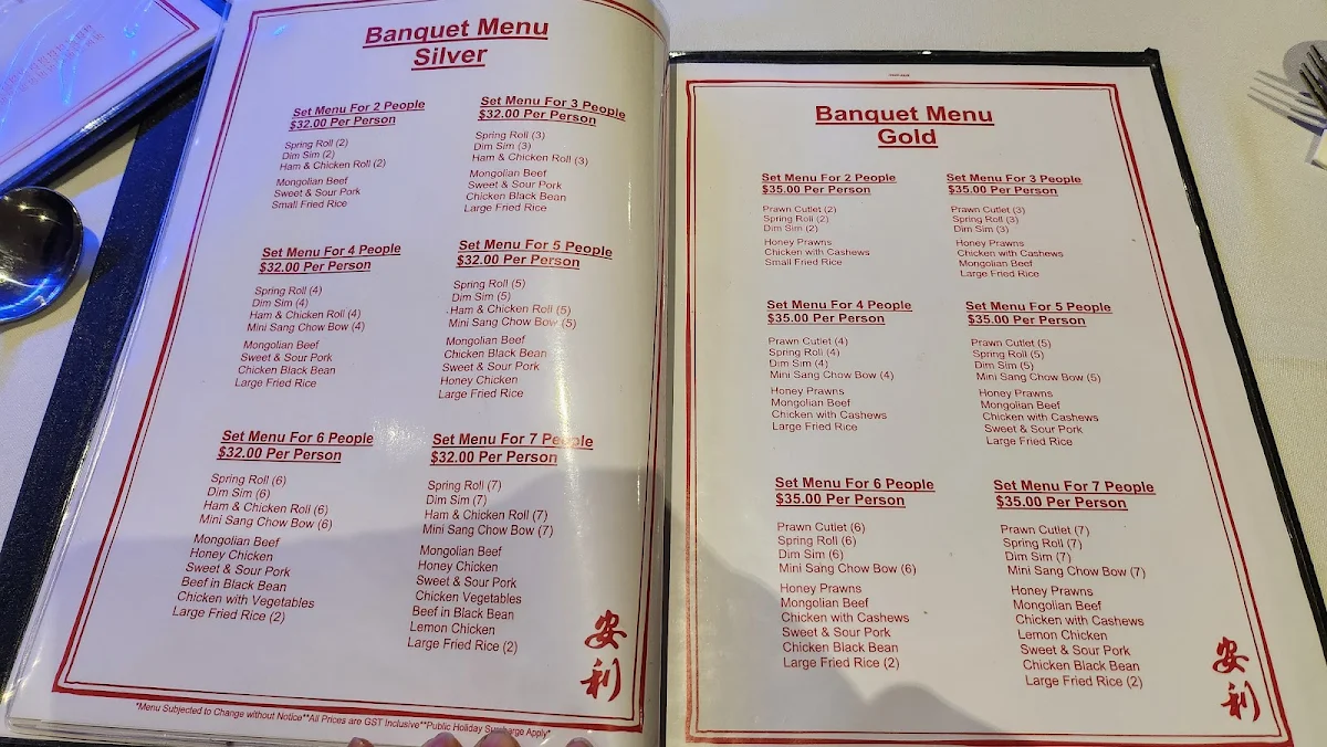 Menu, On Lee
