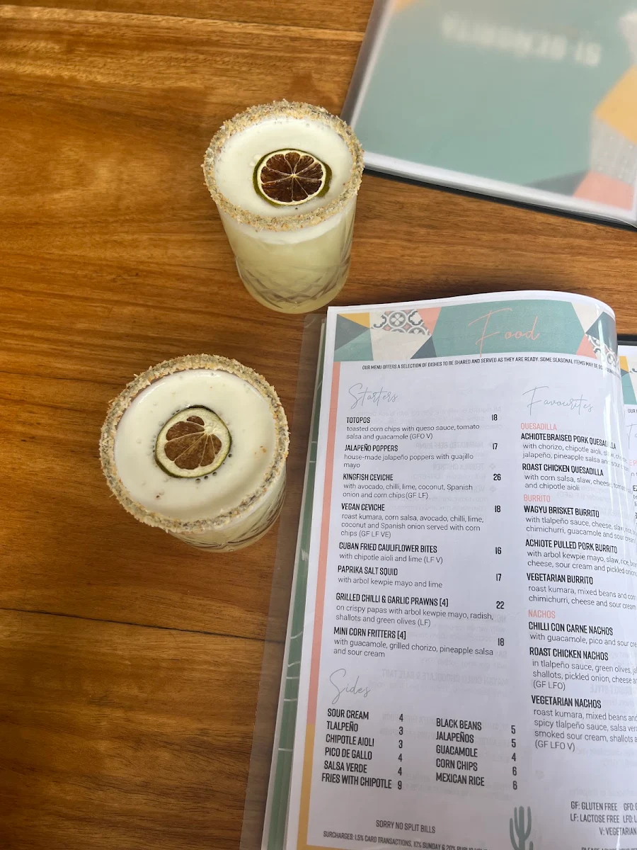 Menu, Si Señorita Forster