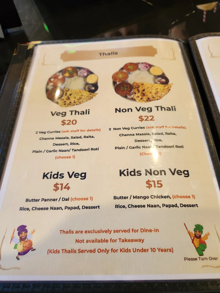 Menu, Amritsari Dhaba