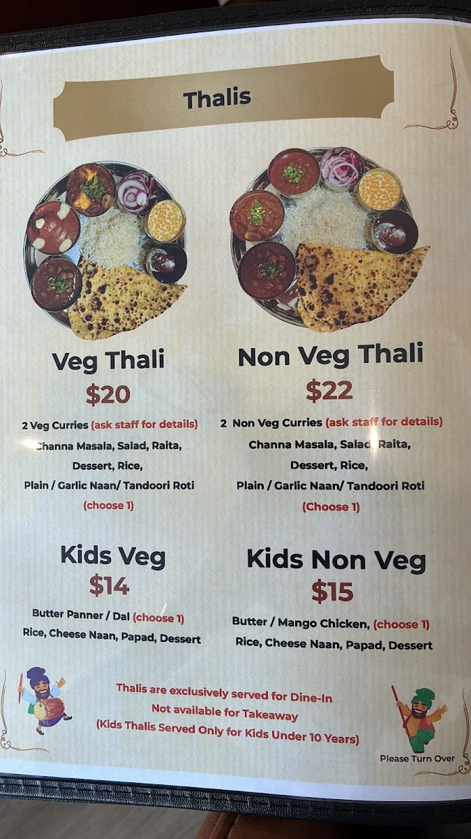 Menu, Amritsari Dhaba