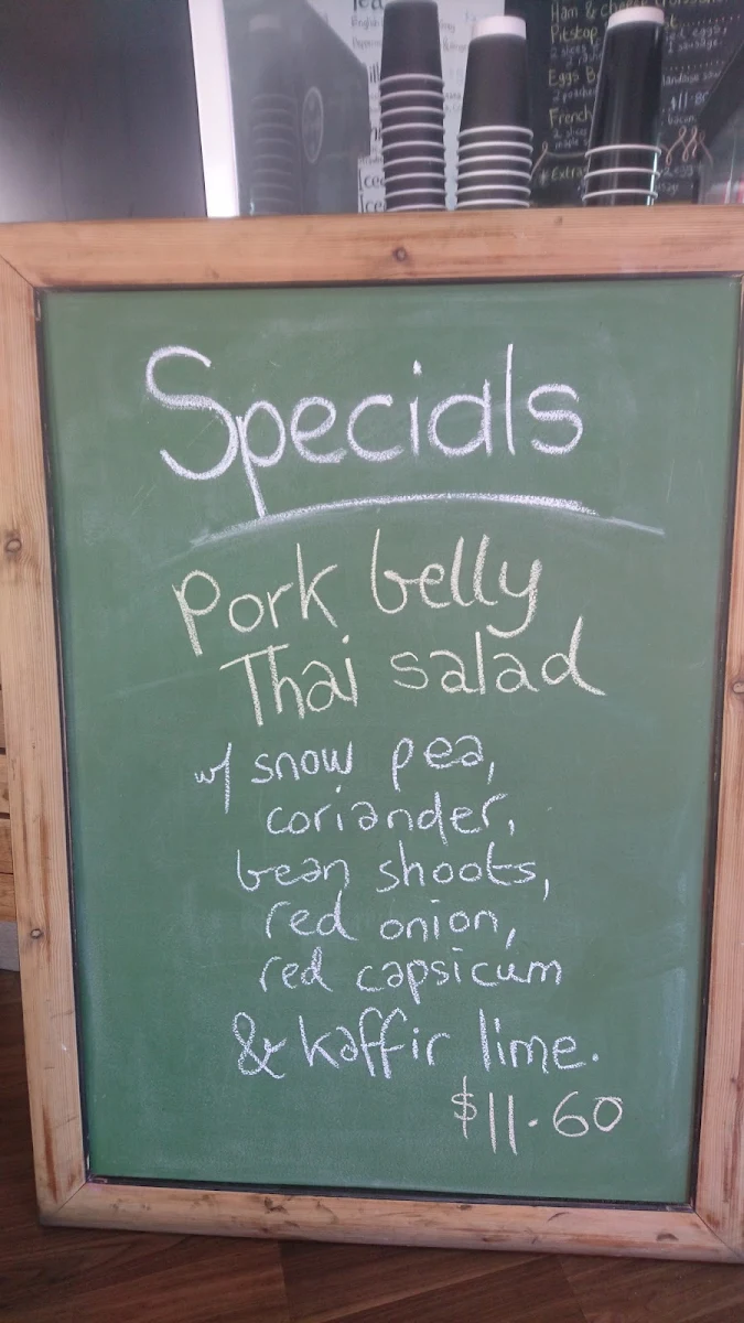 Menu, Pitstop Cafe Lunch Bar