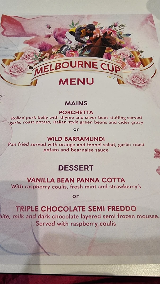 Menu, Brothers Leagues Club Cairns