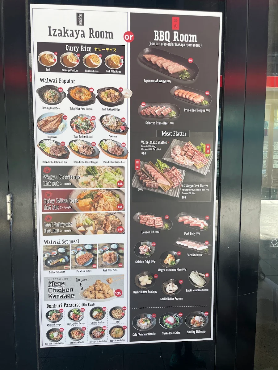 Menu, WAI-WAI Dining