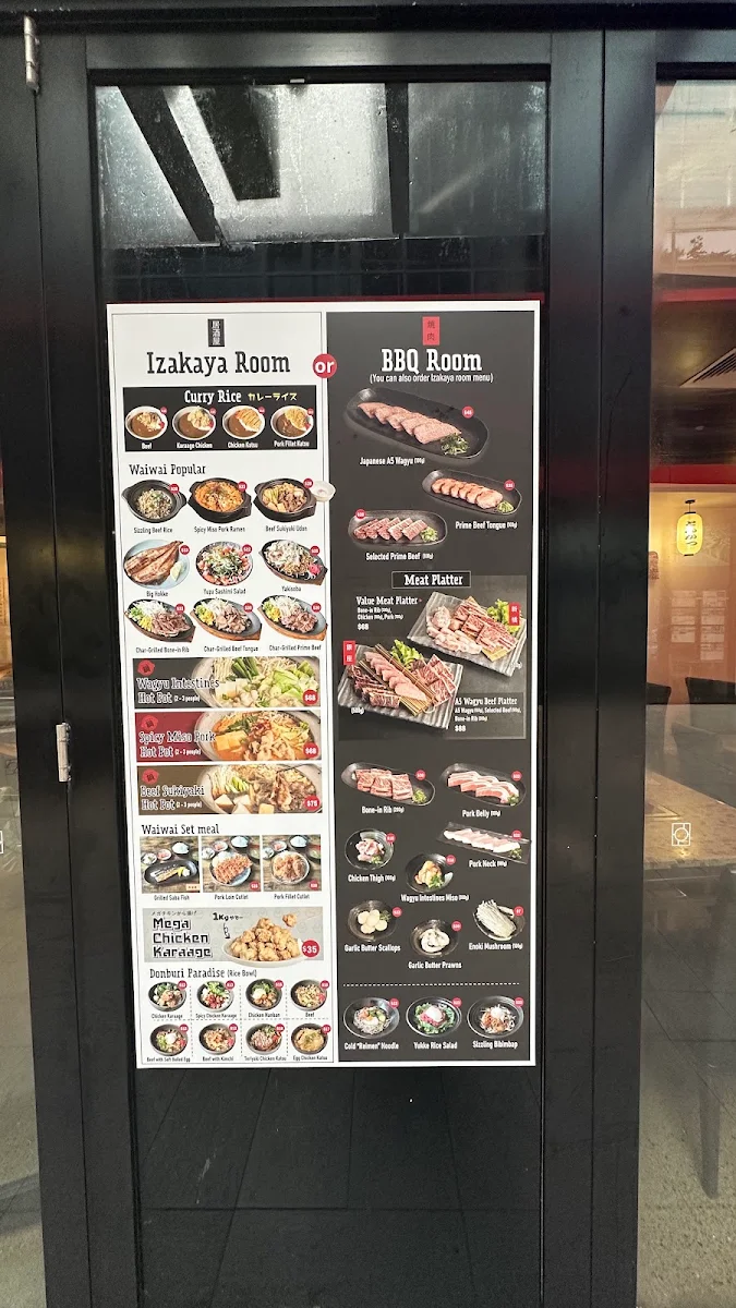 Menu, WAI-WAI Dining