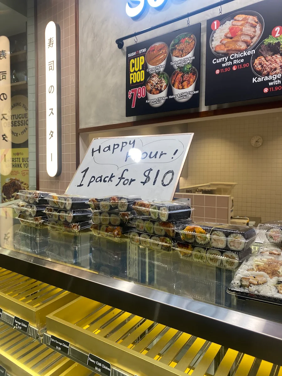 Menu, Sushi Star