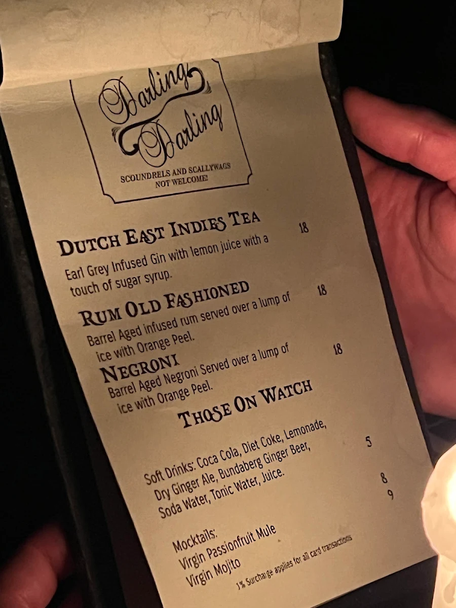 Menu, Darling Darling