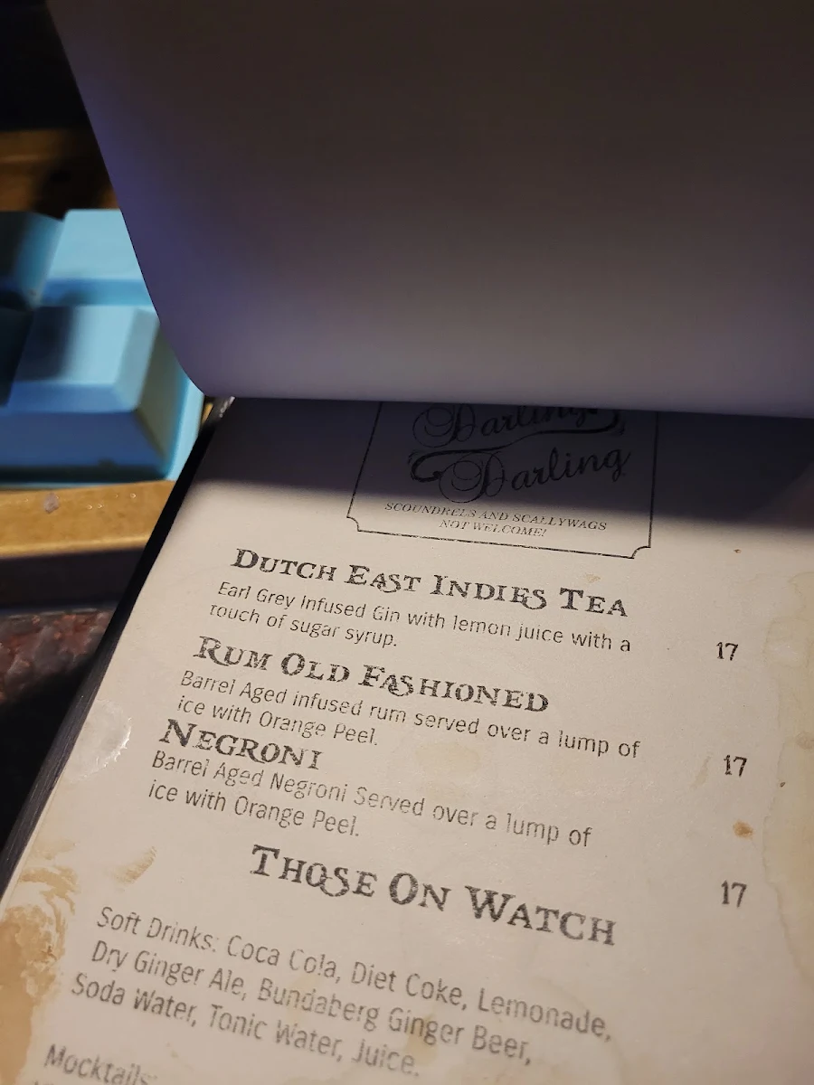 Menu, Darling Darling