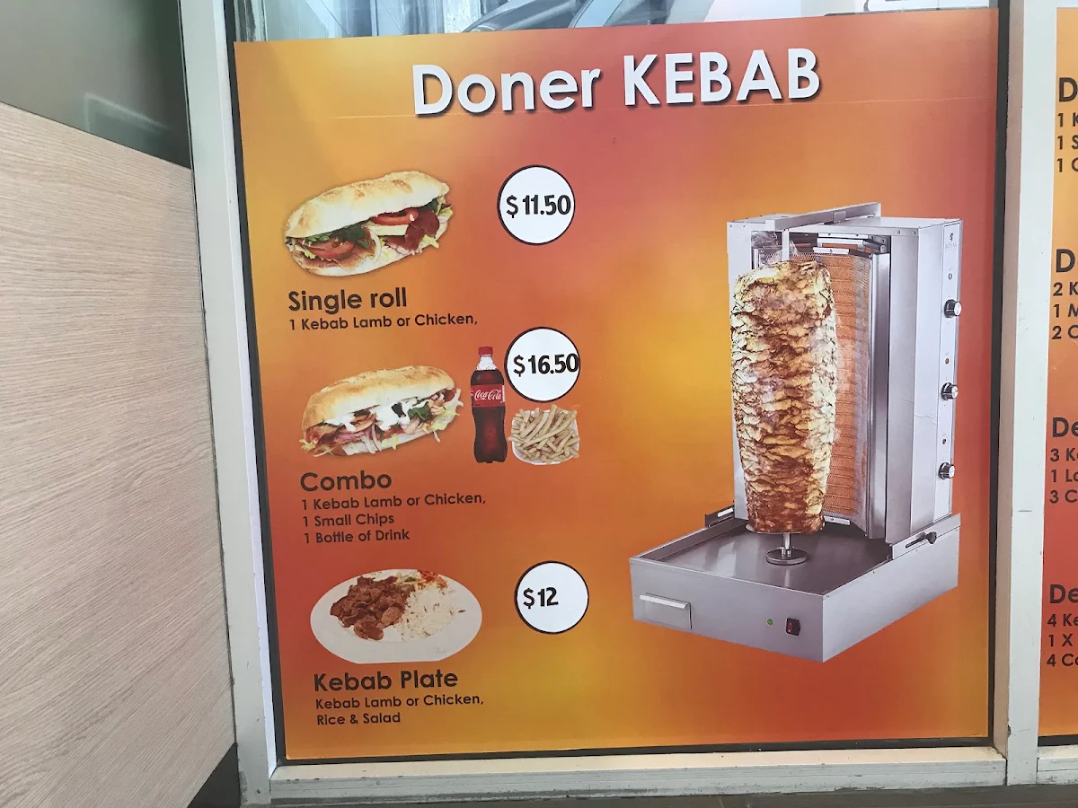 Menu, Ali’s kebab & Charcoal chicken