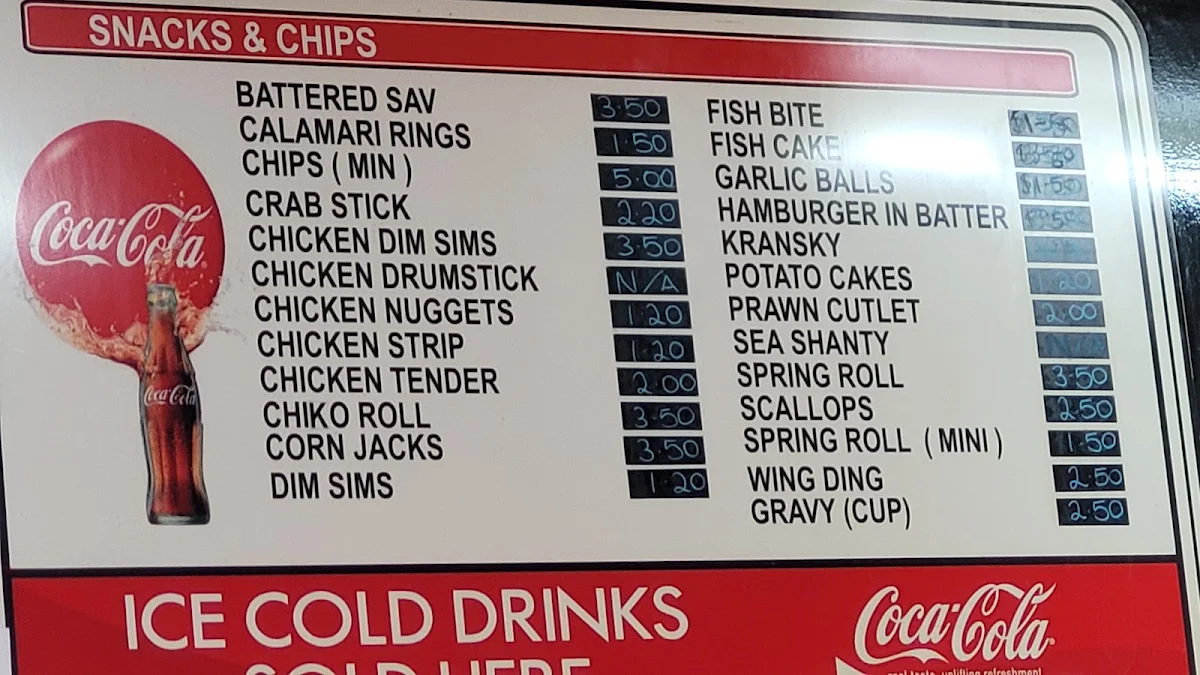 Menu, Corowa Take Away
