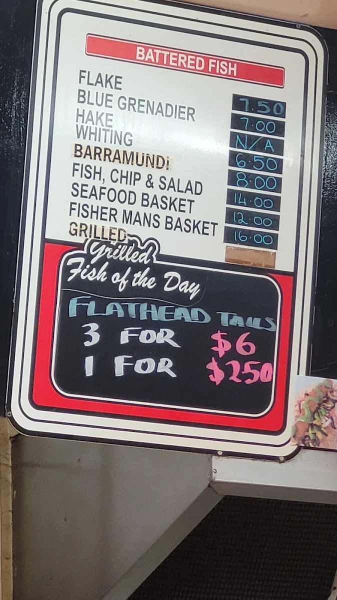 Menu, Corowa Take Away