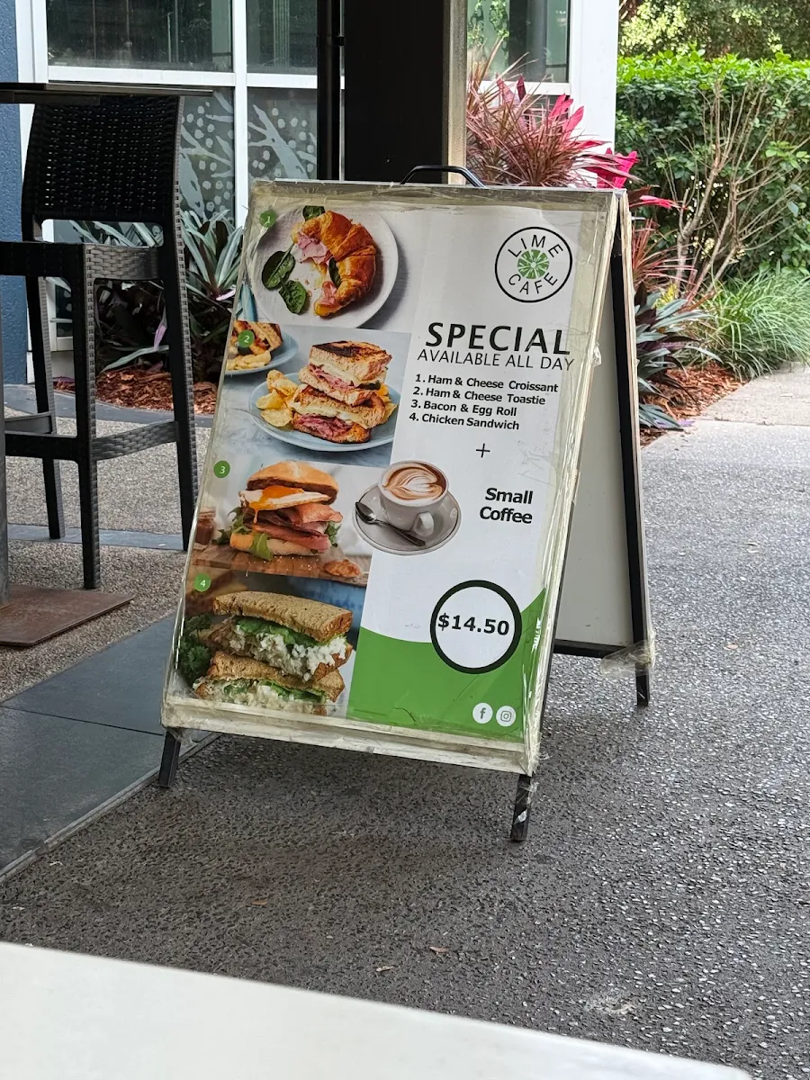 Menu, Lime Cafe