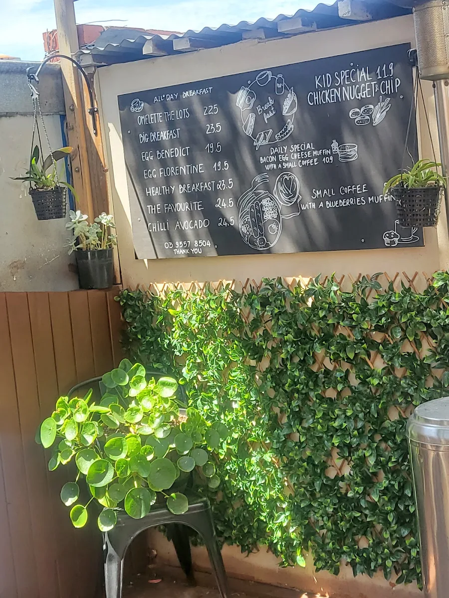 Menu, Bentleigh Cafe