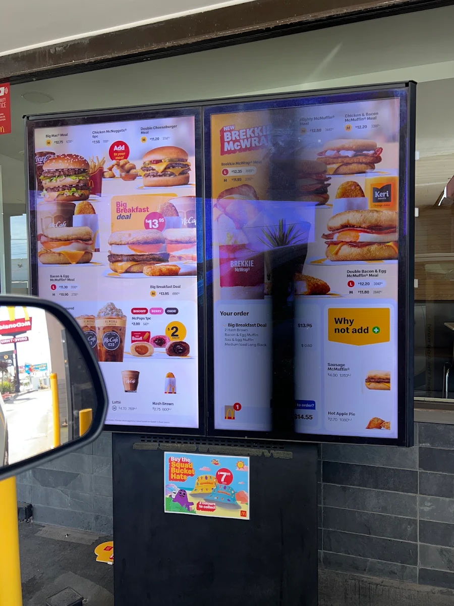 Menu, McDonald's Bexley