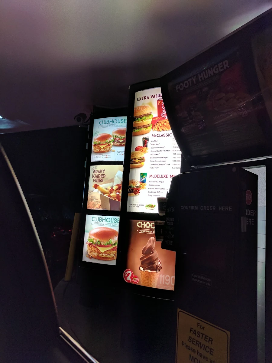 Menu, McDonald's Bexley