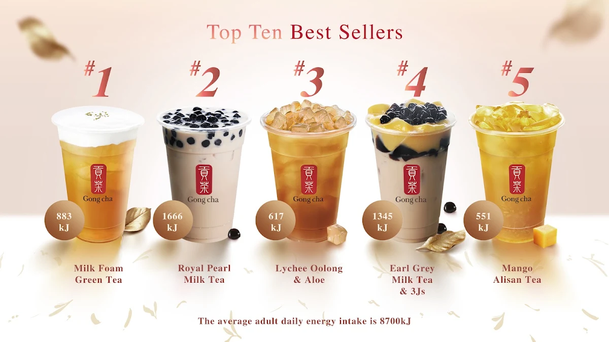 Menu, Gong Cha The Ponds