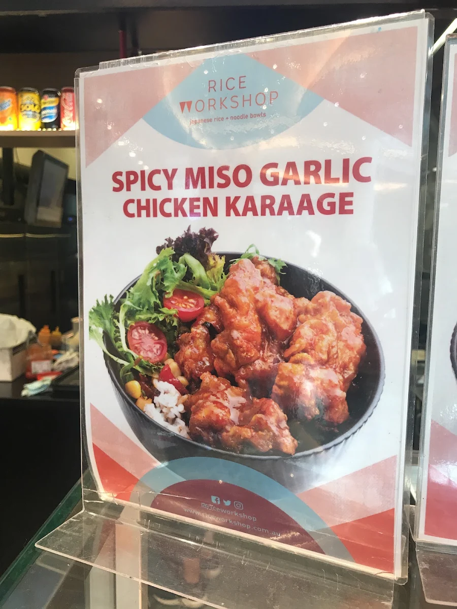 Menu, Rice Workshop