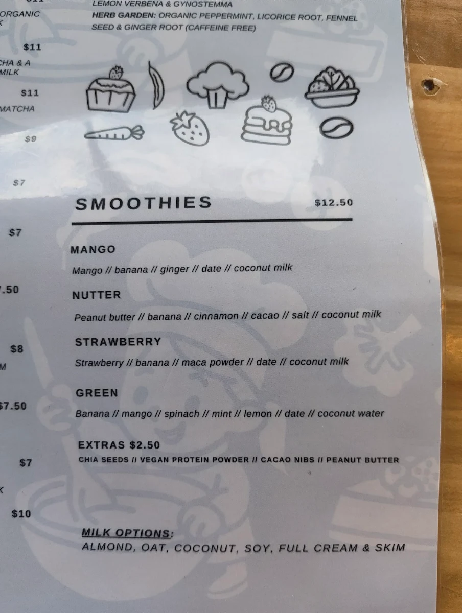 Menu, Pearth Organic Kitchen
