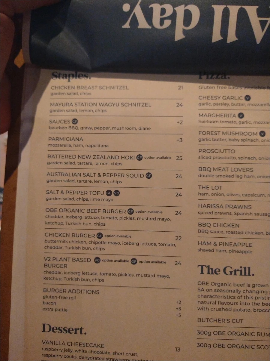 Menu, The Highway