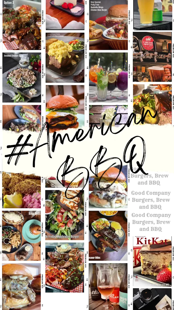 Menu, Good Company: Burgers, Brew and BBQ