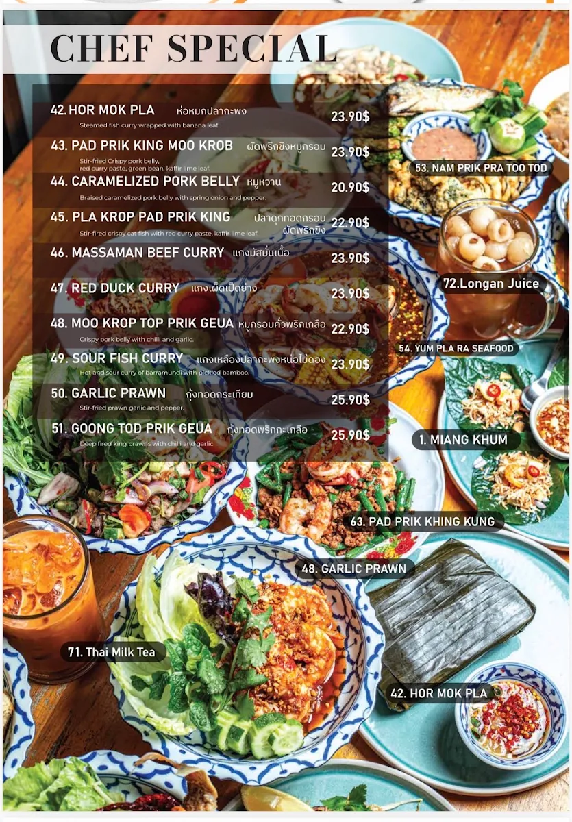 Menu, Rice & Curry