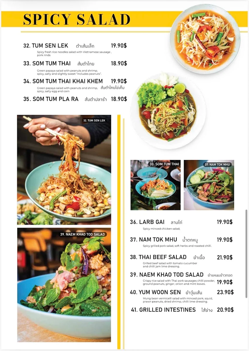 Menu, Rice & Curry