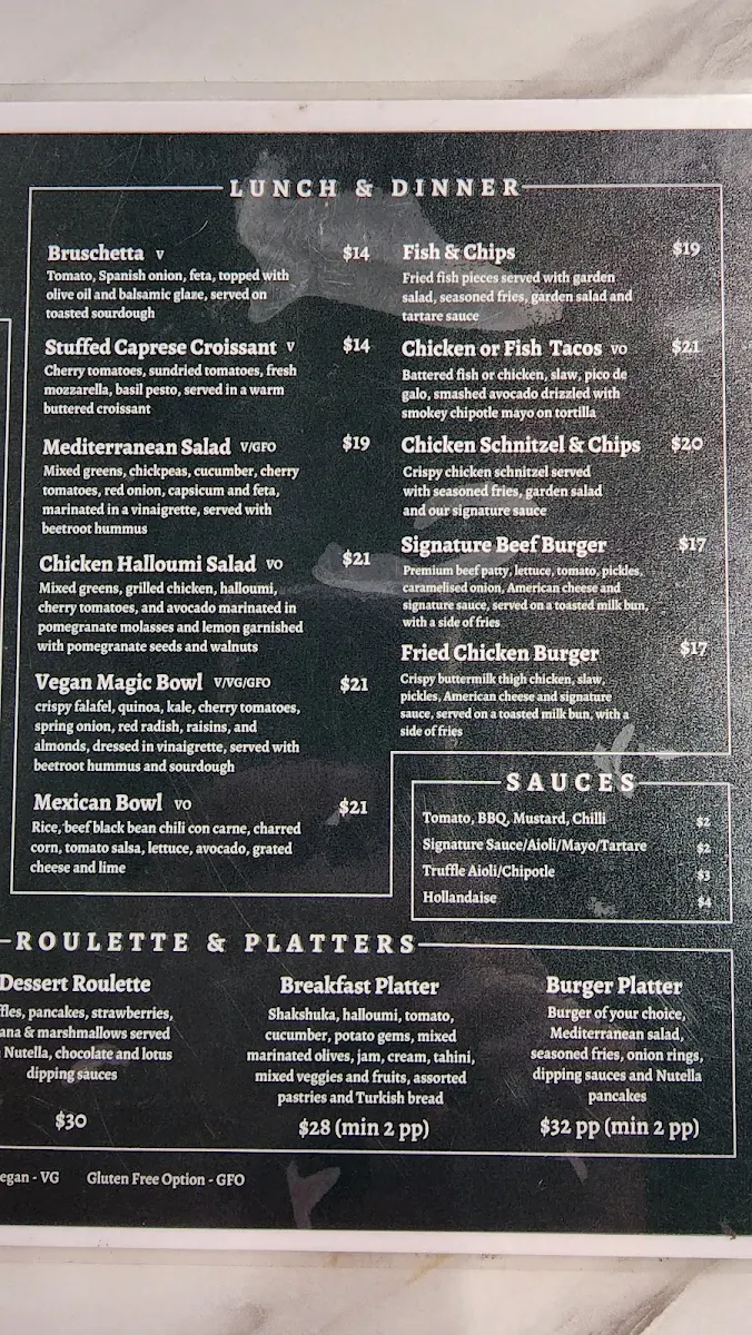 Menu, Garden of Eden Cafe - Drive THRU Austral