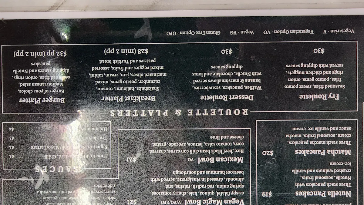 Menu, Garden of Eden Cafe - Drive THRU Austral